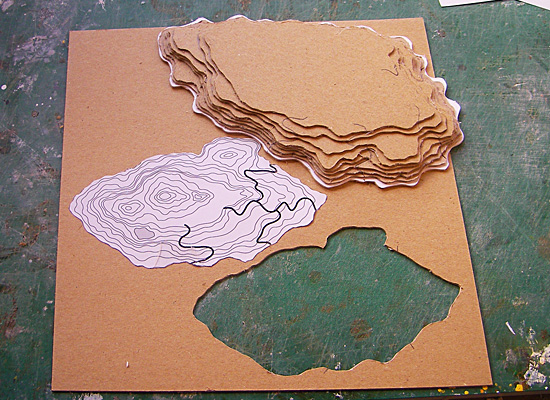 等高線貼り